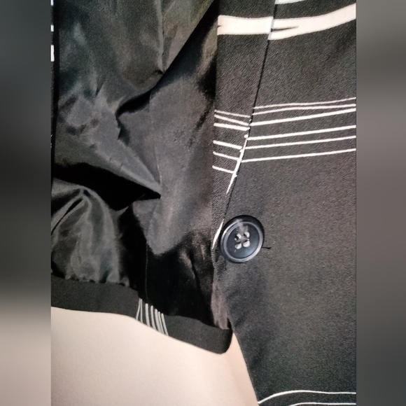 Worthington (Size Lp) Black & White 1-Button Lined LS Blazer Jacket (NEW-NWT) - Picture 5 of 10